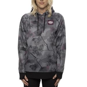 686 Cora Bonded Women's Fleece Sweatshirt 2021 gray floral sizes XS